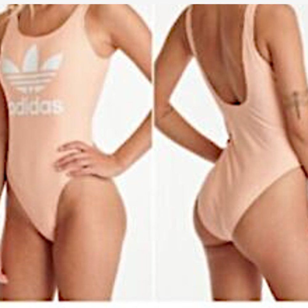 4 for $20 Adidas One Piece Open Back Swim Suit (S)